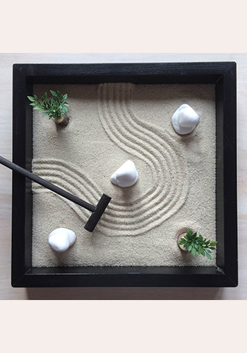 Zen bašta (kvadratna) - braon 28x28